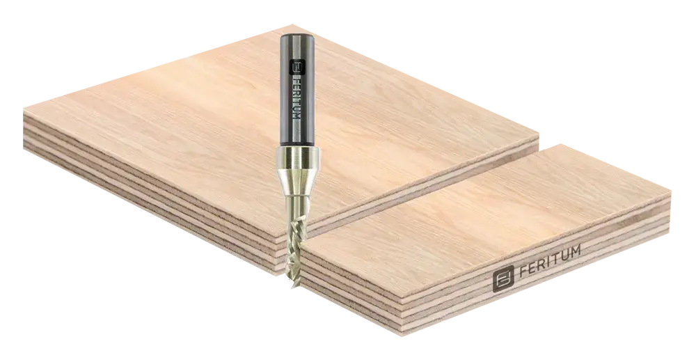 Компрессионная фреза со стружколомом для нестинга фанеры на ЧПУ станках