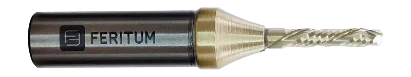 Фреза компрессионная 4 мм по дереву, ЛДСП, МДФ, фанере - двухзаходная, рабочая длина 20 мм