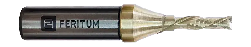 Фреза компрессионная 5 мм по дереву, ЛДСП, МДФ, фанере - двухзаходная, рабочая длина 20 мм