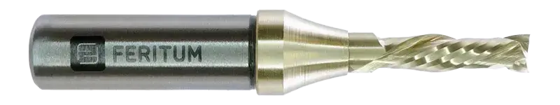 Фреза компрессионная 6 мм по дереву, ЛДСП, МДФ, фанере - двухзаходная, рабочая длина 22 мм