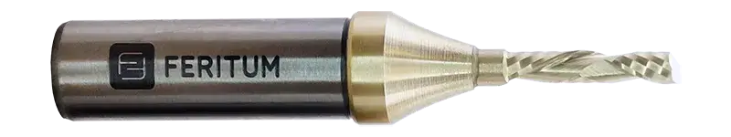 Фреза компрессионная 4 мм по дереву, ЛДСП, МДФ, фанере - однозаходная, рабочая длина 20 мм