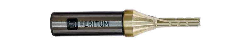 Фреза пазовая прямая со стружколомом 5 мм по ЛДСП, фанере, дереву, МДФ - 3 зуба, рабочая длина 20 мм