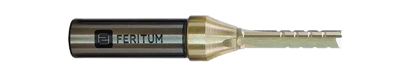 Фреза пазовая прямая со стружколомом 6 мм по ЛДСП, фанере, дереву, МДФ - 3 зуба, рабочая длина 28 мм