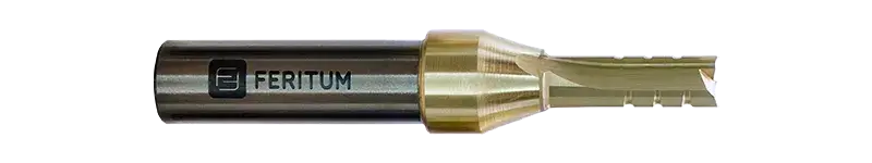 Фреза пазовая прямая со стружколомом 8 мм по ЛДСП, фанере, дереву, МДФ - 3 зуба, рабочая длина 22 мм