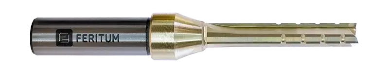 Фреза пазовая прямая со стружколомом удлиненная 8 мм по ЛДСП, фанере, дереву, МДФ - 3 зуба, рабочая длина 45 мм