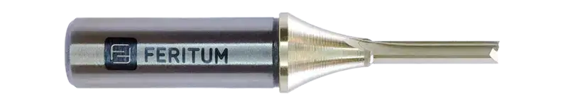 Фреза пазовая прямая 4 мм по дереву, ЛДСП, МДФ, пластику - 2 зуба, рабочая длина 20 мм