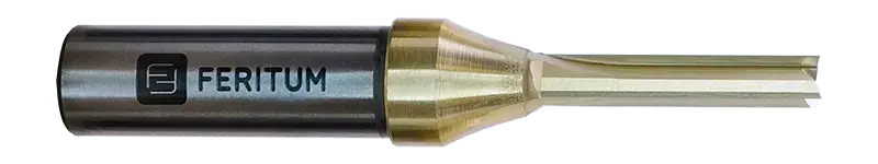 Фреза пазовая прямая 6 мм по дереву, ЛДСП, МДФ, пластику - 3 зуба, рабочая длина 28 мм