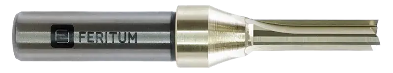 Фреза пазовая прямая 8 мм по дереву, ЛДСП, МДФ, пластику - 3 зуба, рабочая длина 28 мм