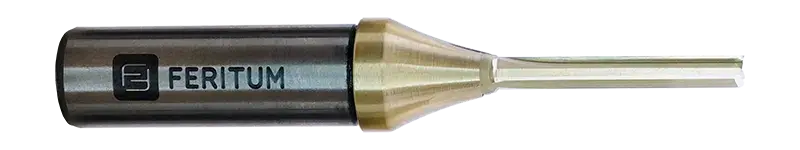 Фреза пазовая прямая удлиненная 4 мм по дереву, ЛДСП, МДФ, пластику - 3 зуба, рабочая длина 28 мм