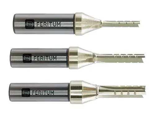 Фрезы пазовые прямые с чистовыми стружколомами Z=3 Feritum