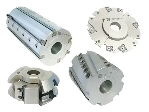 Фрезы насадные со сменными ножами из твёрдого сплава Feritum