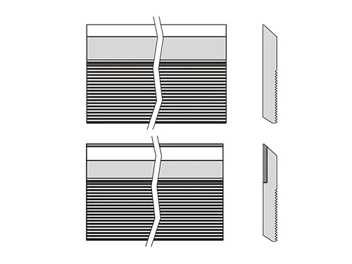 Бланкетные ножи для профилирования с насечкой