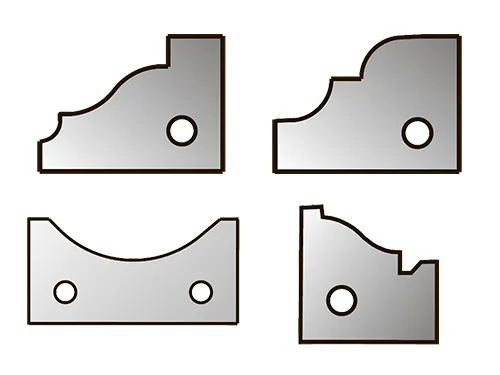 Ножи твердосплавные профильные для концевых и насадных фрез