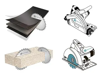 Пильные диски для ручной циркулярной и погружной пилы для HPL, ламината и искусственного камня