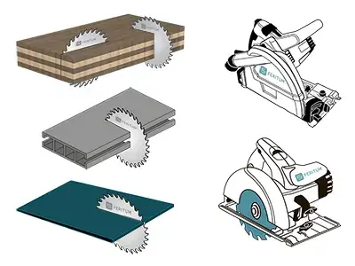 Пильные диски для ручной циркулярной и погружной пилы мультиматериал для фанеры, дсп, мдф, цветных металлов и пластика