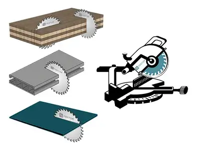Пильные диски для торцовочной пилы мультиматериал для дерева, фанеры, мдф, дсп, цветных металлов и пластика