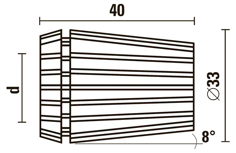 Размеры цанги ER32 (470E)