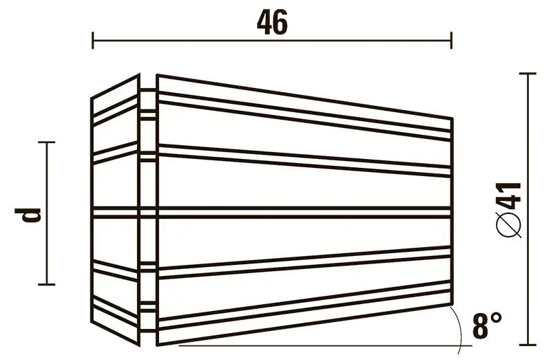 Размеры цанги ER40 (472E)