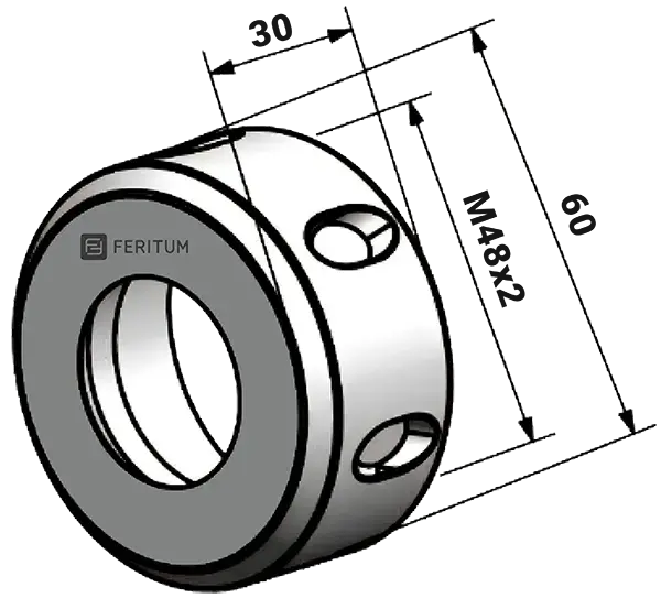 Гайка EOC25 (OZ25) размеры