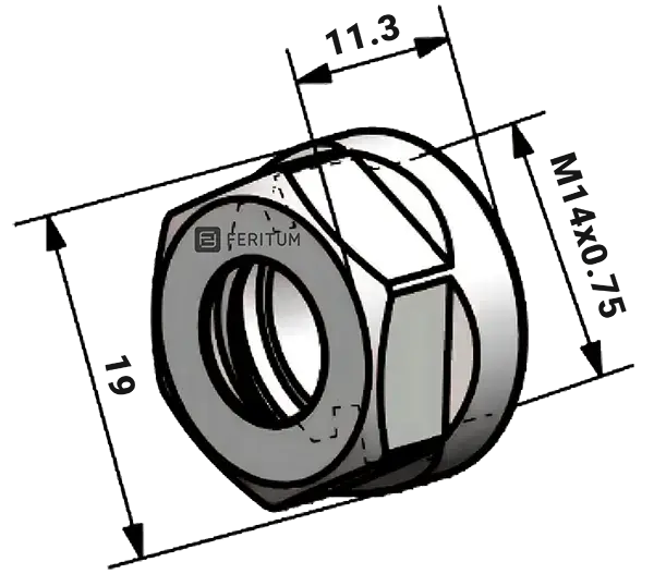 Гайка ER11 A размеры