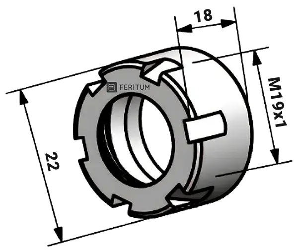 Гайка ER16 M размеры