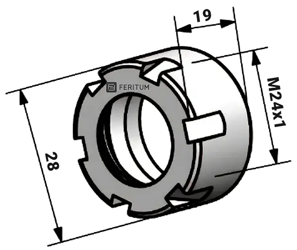Гайка ER20 M размеры