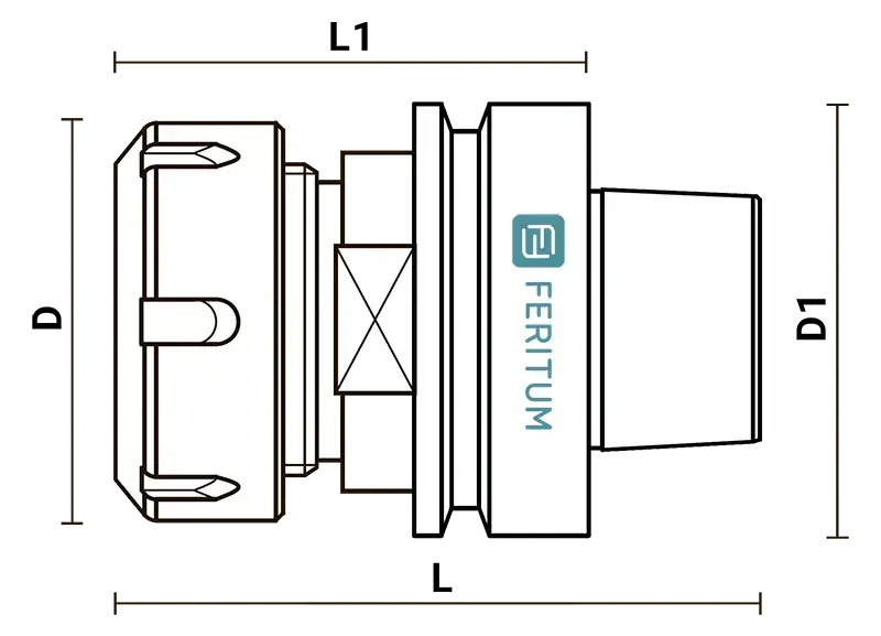 Размеры цангового патрона HSK63F