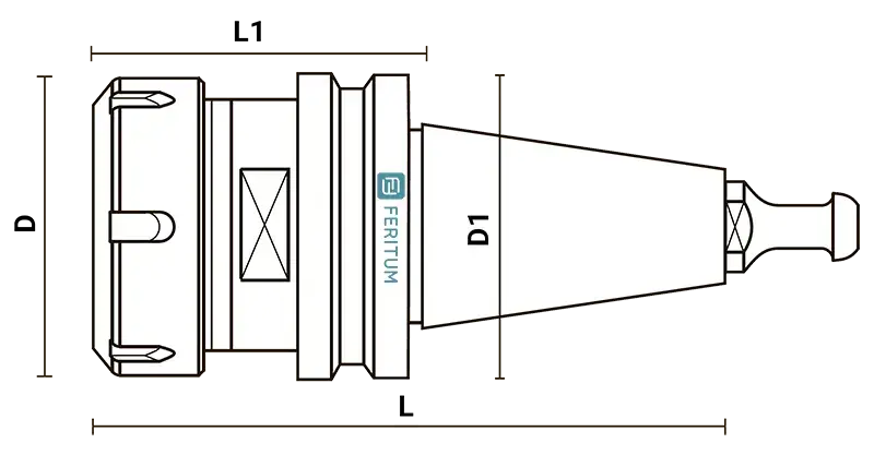 Размеры цангового патрона ISO30