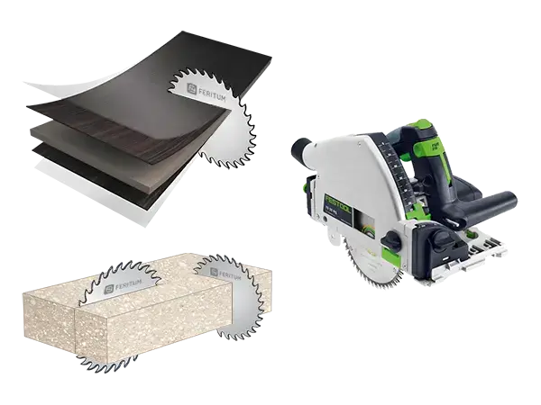 Пильные диски Festool 496308 и 493200 для HPL, Trespa, ламината, искусственного камня