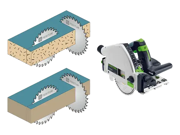 Пильные диски Festool 491952 и 493199 для ЛДСП, МДФ, ламинированны и шпонированных панелей, торцовки дерева