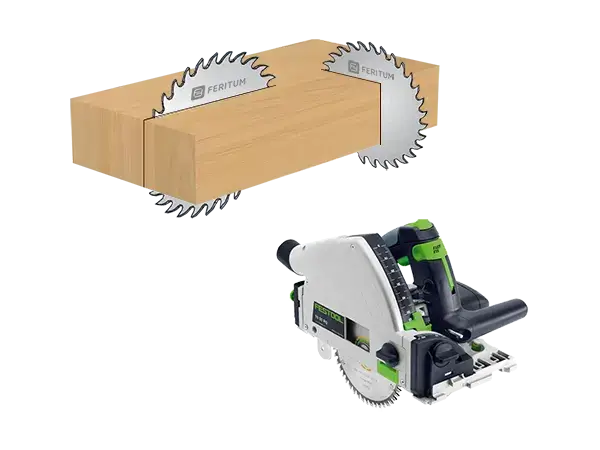 Пильные диски Festool 496302 и 493198 для продольного и поперечного пиления дерева