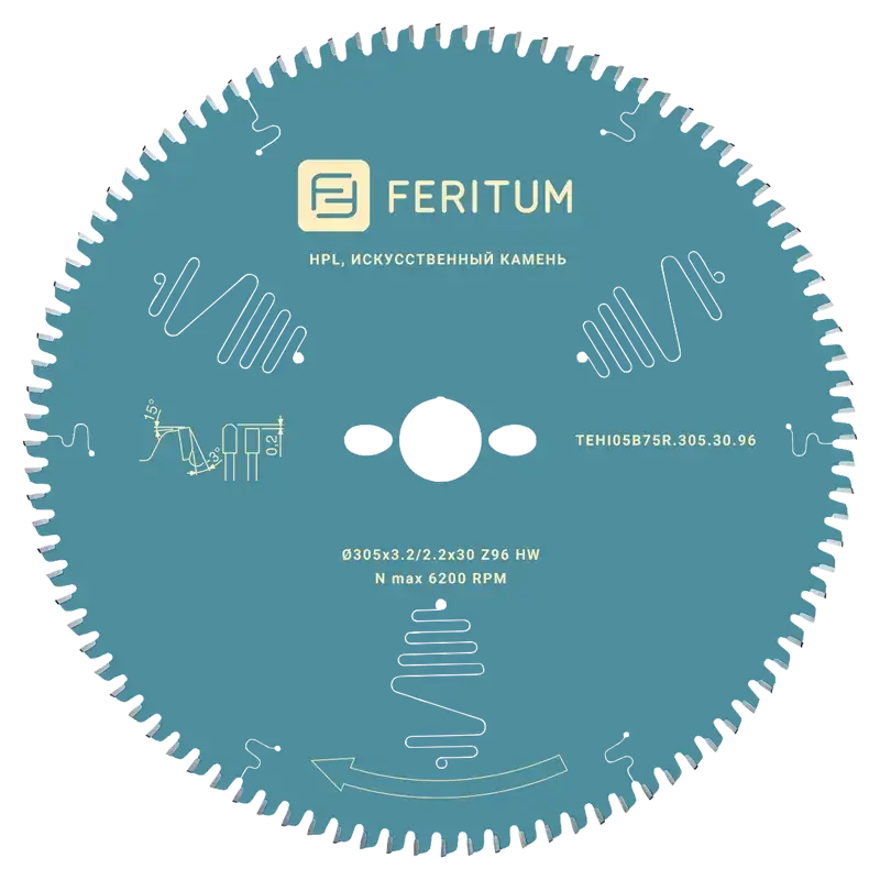 Пильный диск ламинат, HPL и искусственный камень для торцовочной пилы | Feritum