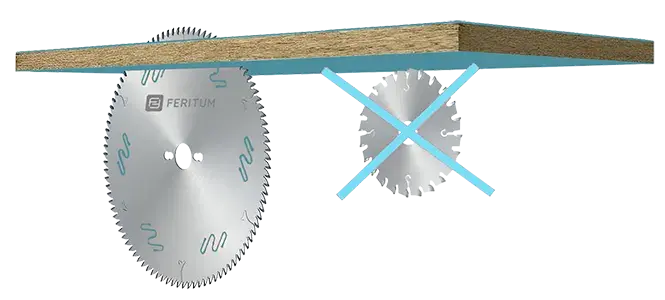 Пиление ЛДСП и других материалов без подрезного диска