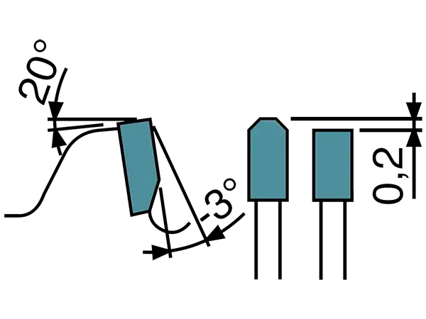 Углы заточки пильного диска для HPL, пластика, композитов, ЛДСП без подрезной пилы