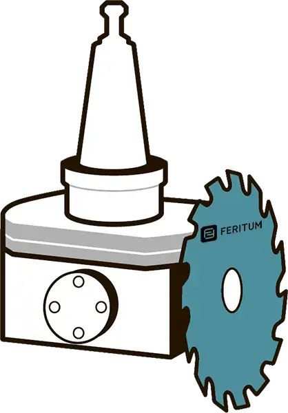 Пазовые пильные диски Feritum для фрезерных станков и сверлильно-присадочных станков ЧПУ